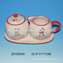 Lovely ceramic monkey sugar and creamer set